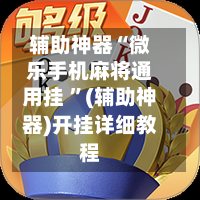 辅助神器“微乐手机麻将通用挂 ”(辅助神器)开挂详细教程-第2张图片