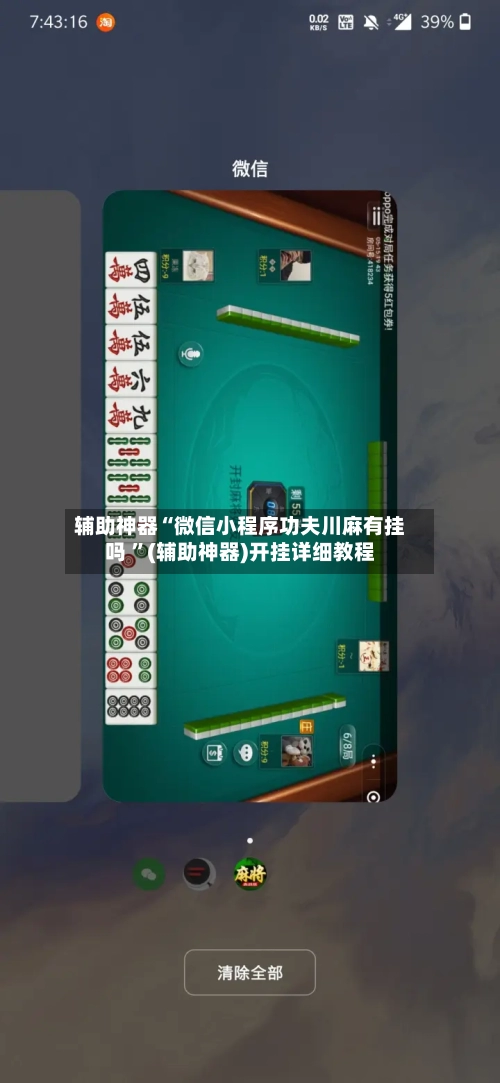 辅助神器“微信小程序功夫川麻有挂吗 ”(辅助神器)开挂详细教程-第2张图片