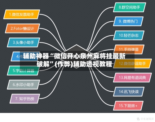 辅助神器“微信开心泉州麻将挂最新破解”(作弊)辅助透视教程