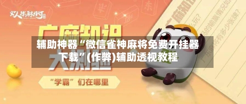 辅助神器“微信雀神麻将免费开挂器下载”(作弊)辅助透视教程-第2张图片