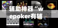 辅助神器“wepoker有辅助吗”(作弊)辅助透视教程-第2张图片