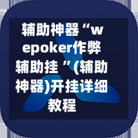 辅助神器“wepoker作弊辅助挂 ”(辅助神器)开挂详细教程-第2张图片