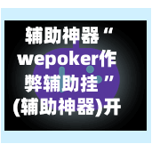 辅助神器“wepoker作弊辅助挂 ”(辅助神器)开挂详细教程