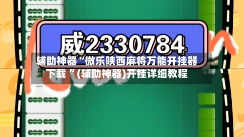 辅助神器“微乐陕西麻将万能开挂器下载 ”(辅助神器)开挂详细教程-第2张图片