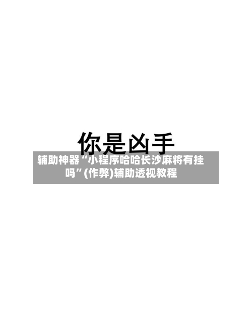 辅助神器“小程序哈哈长沙麻将有挂吗”(作弊)辅助透视教程
