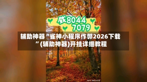 辅助神器“雀神小程序作弊2026下载 ”(辅助神器)开挂详细教程-第2张图片