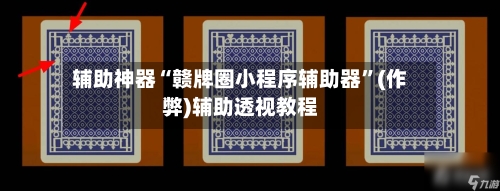 辅助神器“赣牌圈小程序辅助器”(作弊)辅助透视教程-第3张图片