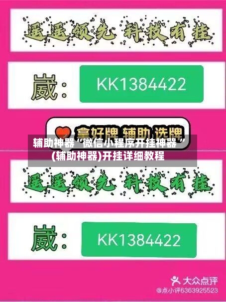 辅助神器“微信小程序开挂神器 ”(辅助神器)开挂详细教程