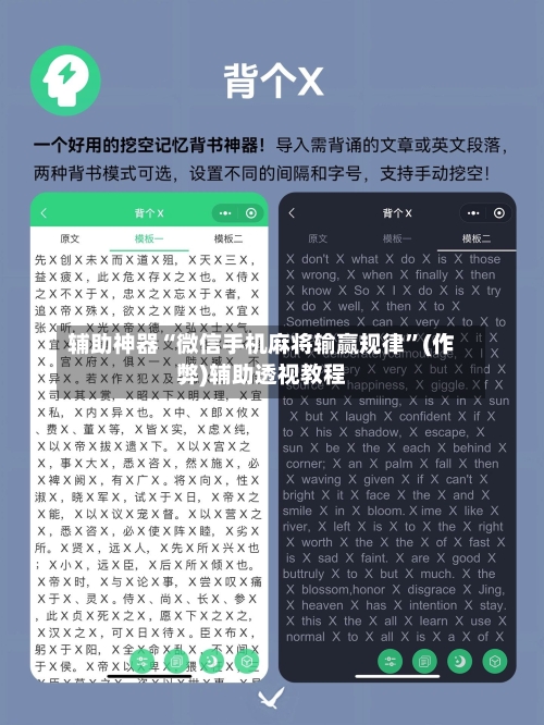 辅助神器“微信手机麻将输赢规律”(作弊)辅助透视教程-第2张图片