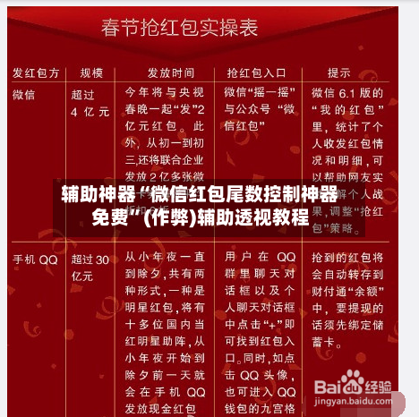 辅助神器“微信红包尾数控制神器免费”(作弊)辅助透视教程-第2张图片