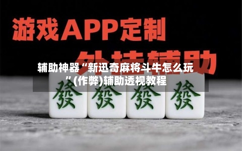 辅助神器“新迅奇麻将斗牛怎么玩”(作弊)辅助透视教程-第2张图片