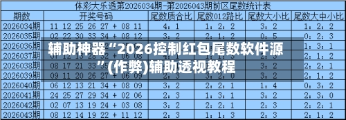 辅助神器“2026控制红包尾数软件源”(作弊)辅助透视教程