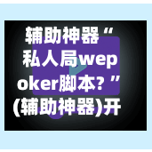 辅助神器“私人局wepoker脚本? ”(辅助神器)开挂详细教程
